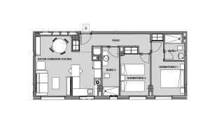 Apartment floor plan, 2 bedrooms in Alegria Alicante III Jazmin No. 4